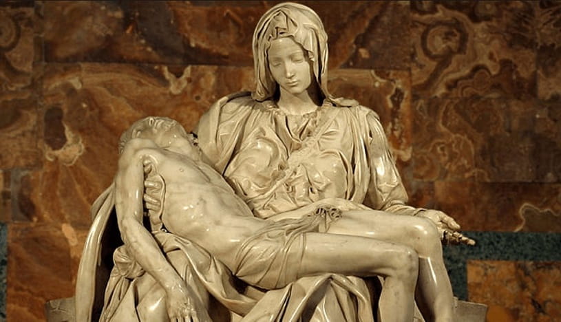 Michelangelos pieta by Michelangelo.