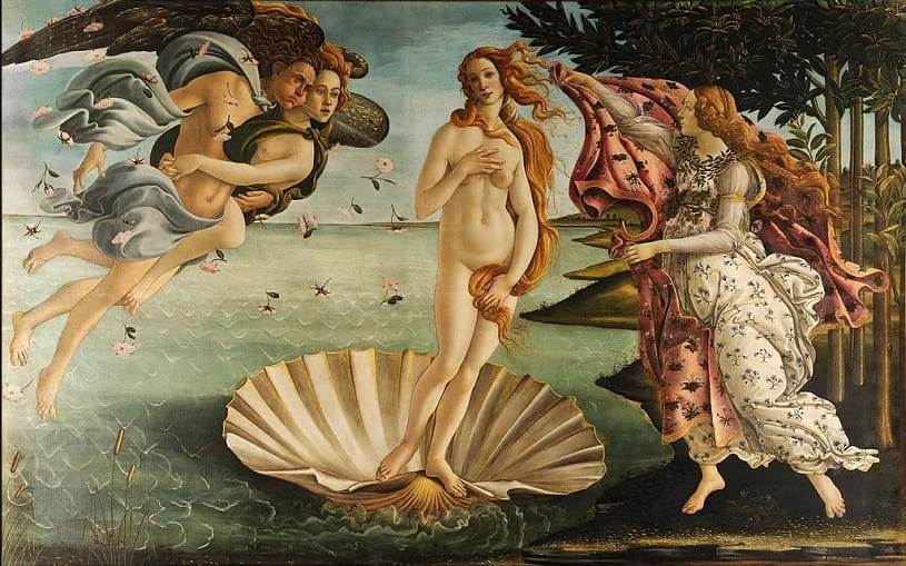 La naissance de Venus.