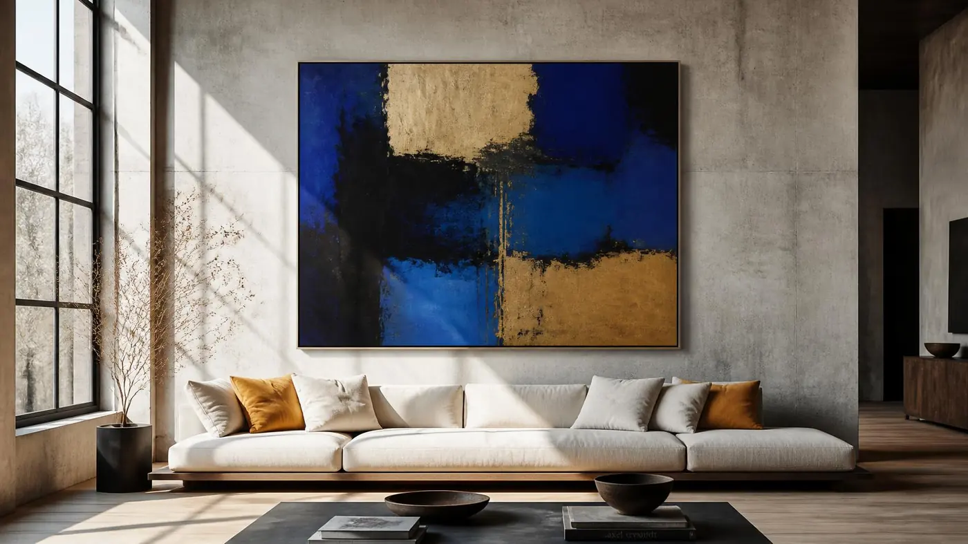 Une toile de Clara Vézina dans un loft