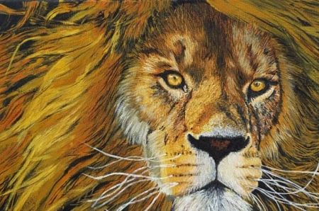 Panthera leo by Yannig Etienne, Painting | Artblr.