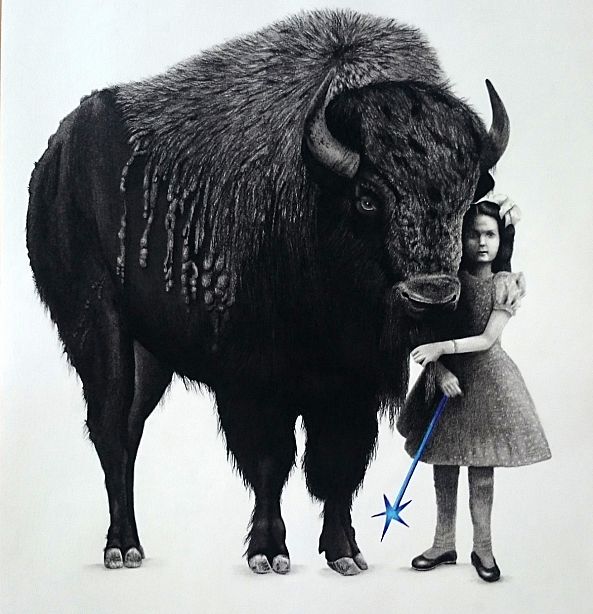 Portrait with american buffalo-Mónica Álvarez Herrasti