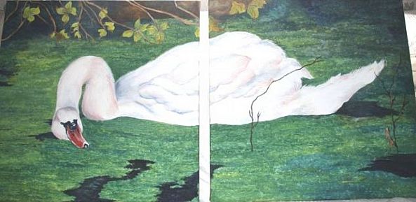 Swan dyptich-Giorann Henshaw
