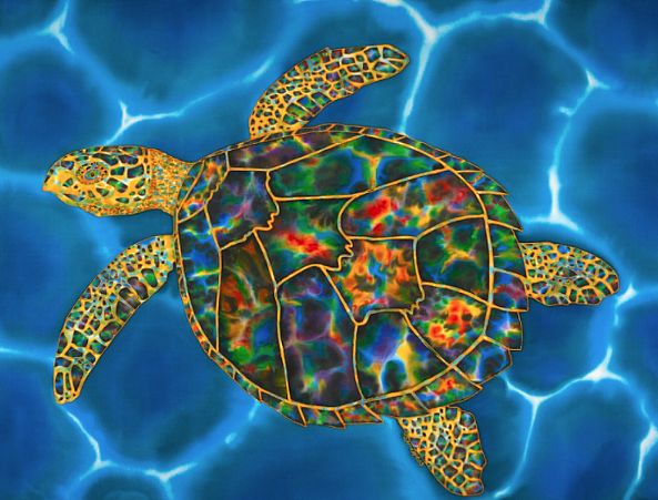 Rainbow Opal Sea Turtle-Daniel Jean-Baptiste