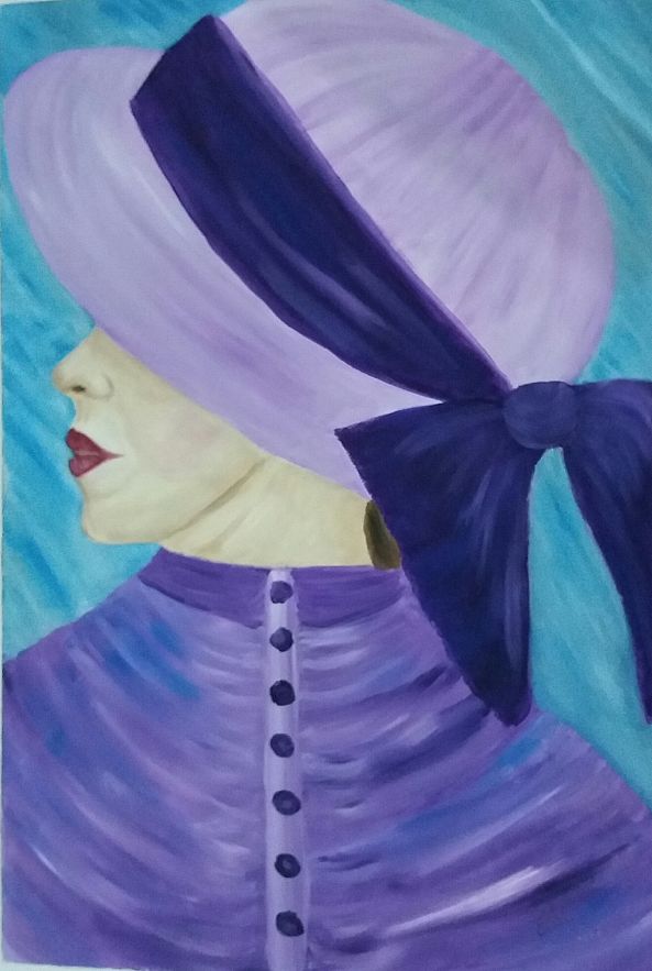 Lady with the purple hat-Elsie  Brummer
