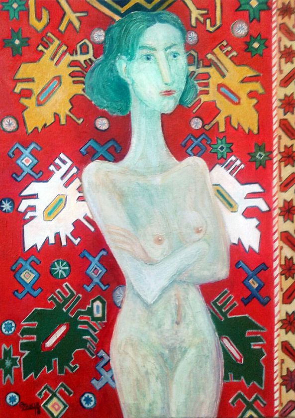 Carpet and girl-ZAKIR AHMEDOV