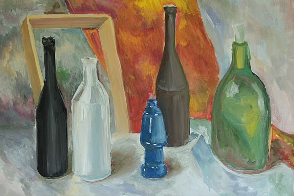 Still Life with bottles-Stephanie Ogu