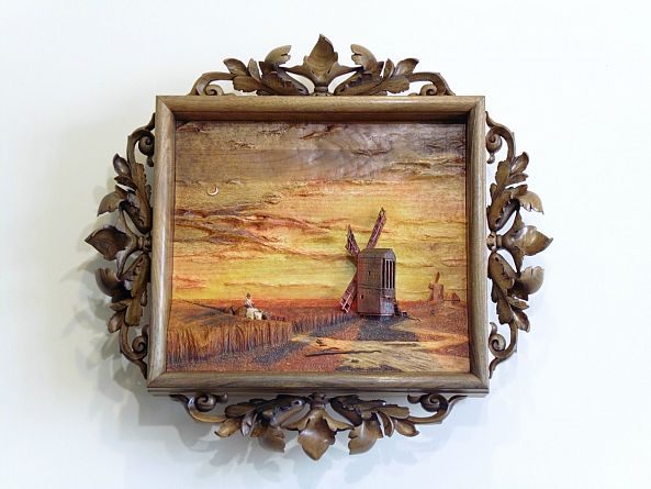 Windmills in the ukrainian steppe at the sunset-Anton Bedletskyy