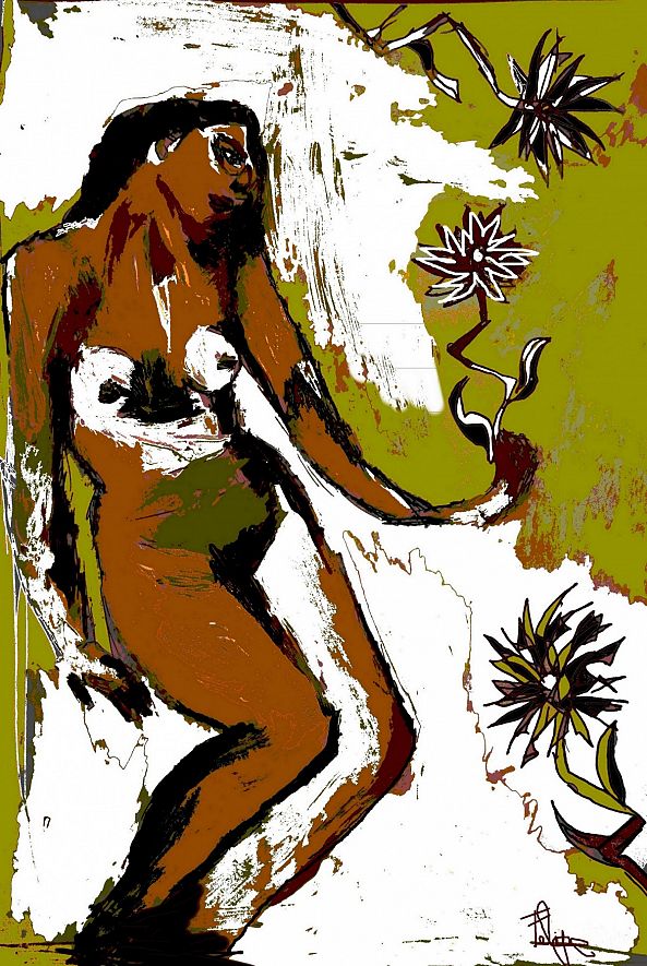 NU FLEUR-Felipe Peintre