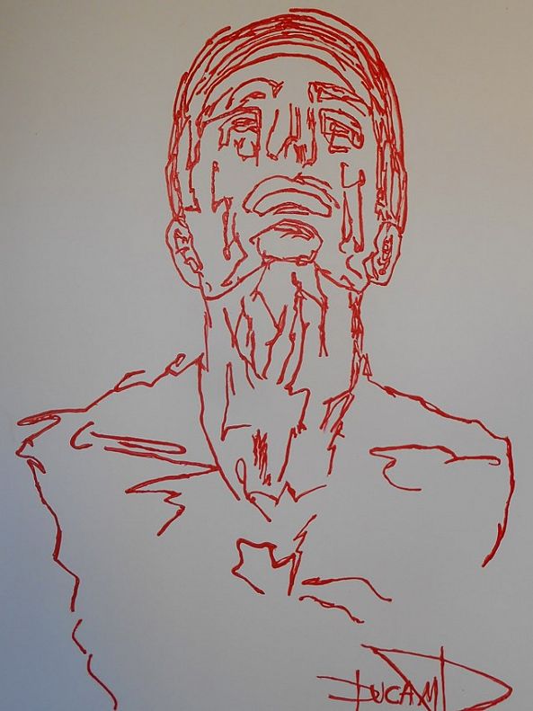 homme rouge-Felipe Peintre