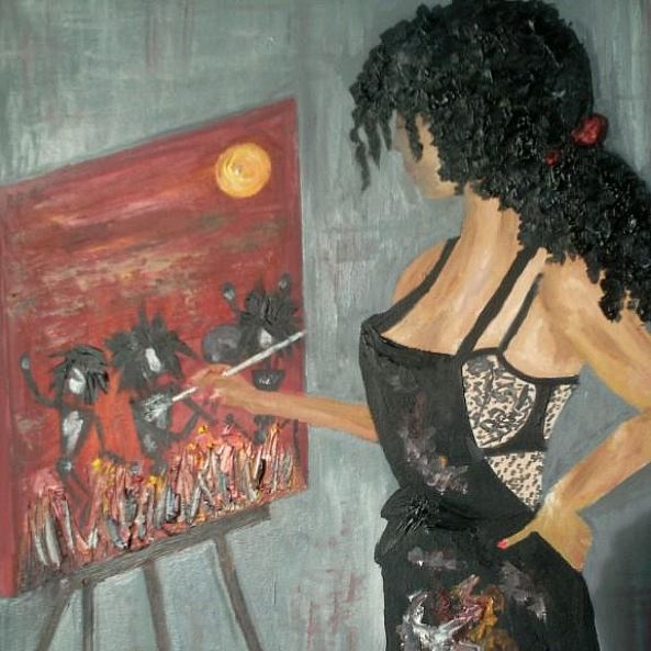 autoportrait mag peintures-Magali Hercelin