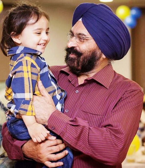 With my grandson-tejinder bedi