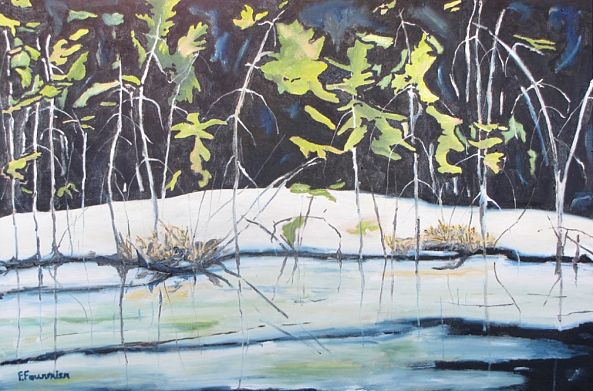 L'étang gelé, Frozen Marsh-Francois Fournier