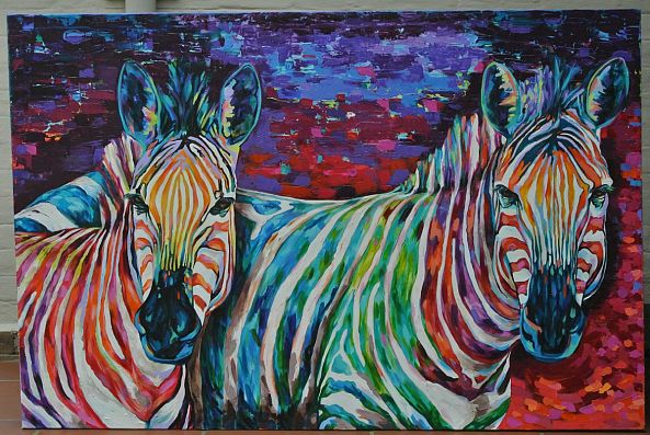 Colourful zebras-Michelle Sacks