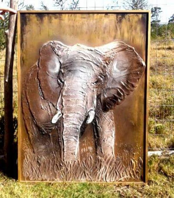Sculptured African Elephant-Louise Johnston