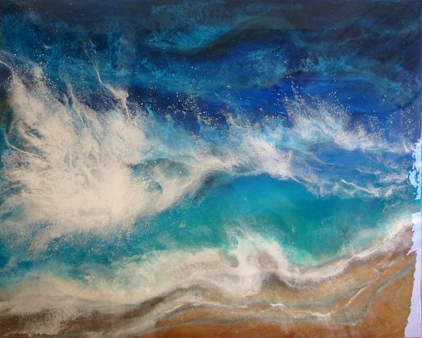White waves, seascape-IRINI KARPIKIOTI