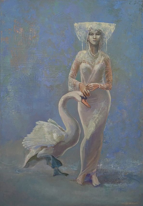 White Lady and the swan-Paulus Geeve