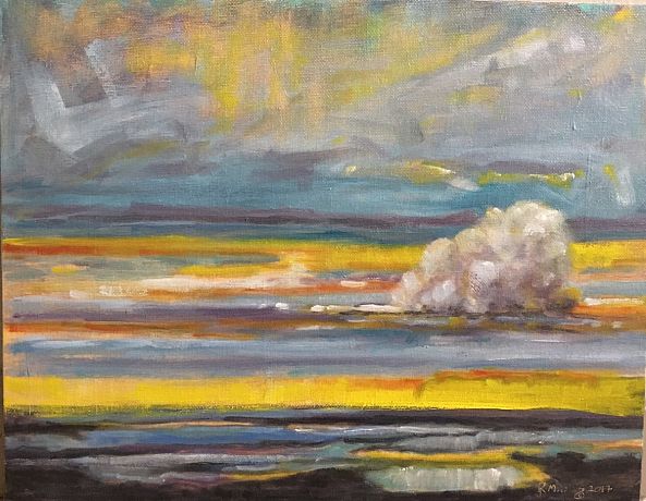 Low Tide Reflection /sold-Rebecca  Manns