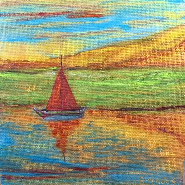 Boat Study/sold-Rebecca  Manns