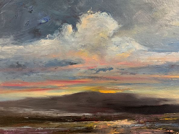 Evening light on Mountain Lake-Rebecca  Manns