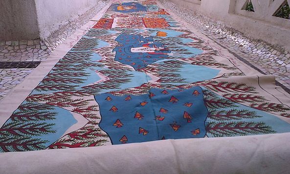 History Of Kashmir (LOC) Scroll Painting – 55 meter long 42 inch broad on canvas-Bhanu  Dudhat