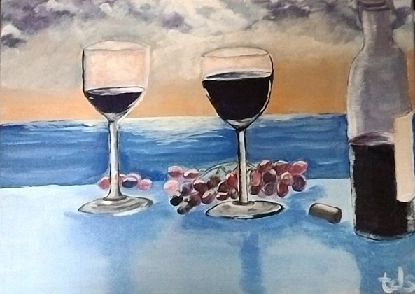 "Wine and ocean"-Taryn Simpson
