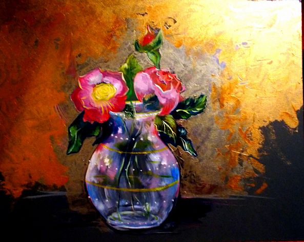 Lila rózsa aranyban-Nagy József