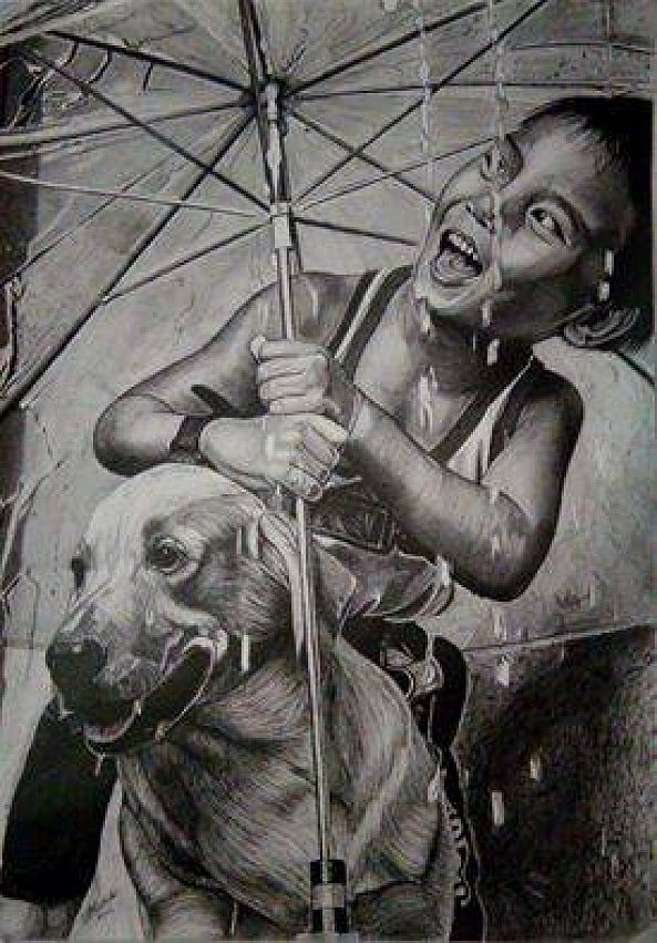 BOY WITH DOG-Apostolos  Patselis