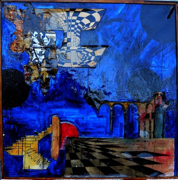 Blue painting #1 Event Horizon-James Reininger