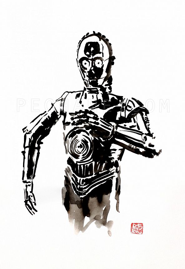 c3po-pechane sumi-e