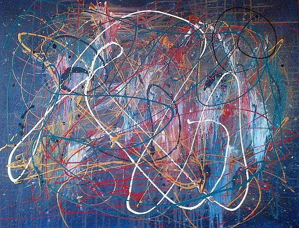 Graffiti in Blue-Monique J Dufour