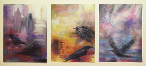 Raven Dream Triptych-Ricardo Valbuena