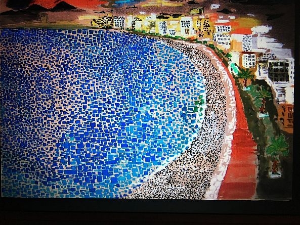 Œuvre picturale "promenade des Anglais "-Amino Ouadhi
