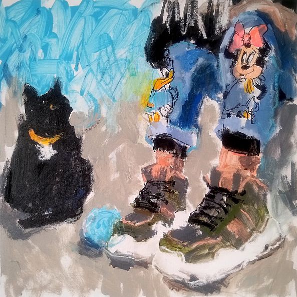 Black Cat & Minnie Mouse #3-Valerie Lazareva