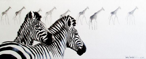 Zebra and Giraffe-Tracey Armstrong