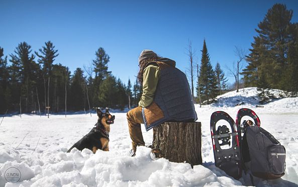Adventure is just a dog, leash and backpack away.-Mickhaël Claveau