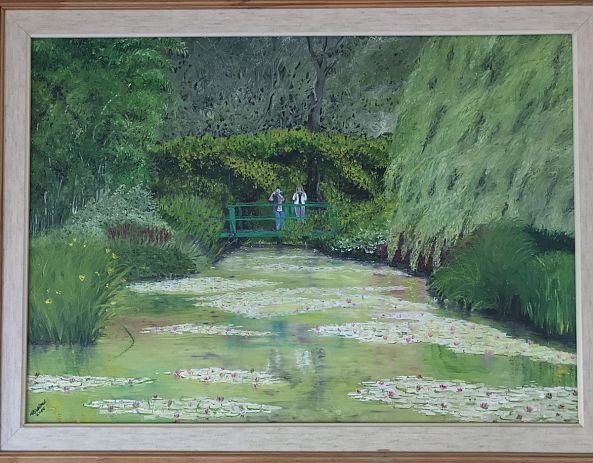 Solange and Sueli in Monet's Garden.-Keller Rubens
