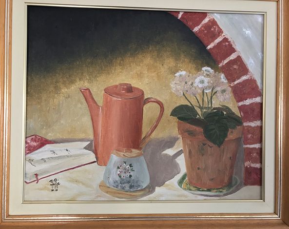 Still life in the burned out fireplace.-Keller Rubens