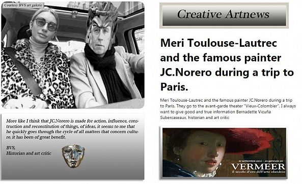 Mari Toulouse-Lautrec and the famous painter JC.Norero-JC Norero