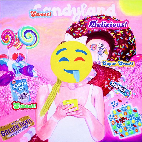 Candyland (Pop Art painting)-Super Pop  Boy
