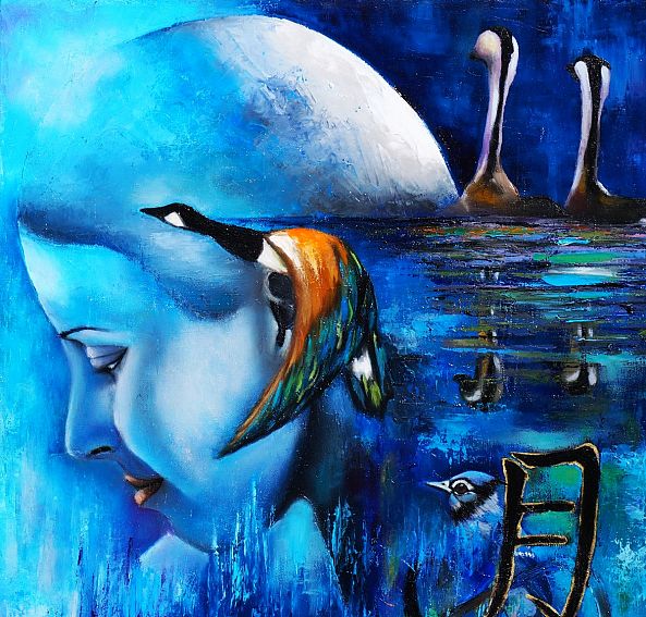 femme-lune-Blanche Gaudreault