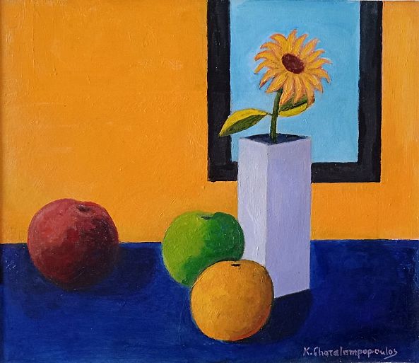 Apples orange and flower -Konstantinos Charalampopoulos