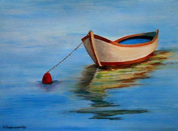 Lonely fishing boat-Konstantinos Charalampopoulos