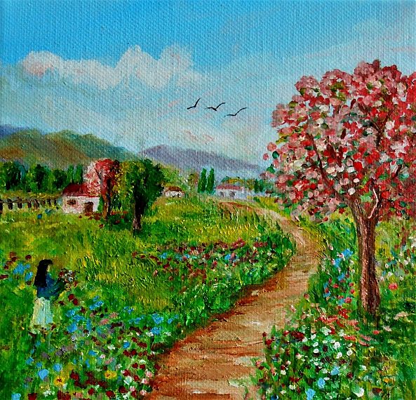 Picking  Spring flowers -Konstantinos Charalampopoulos