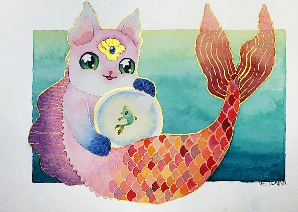 Mermaid cat-Jennifer Gonzalez Mateos
