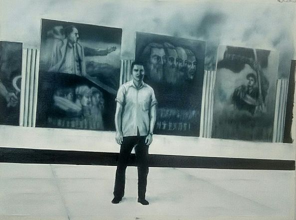 The Young Communist, Posing in front of Propaganda-Gary Chan
