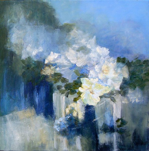 Flowers in Blue (SOLD)-Aase Lind
