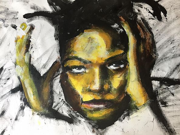Basquiat Smoking-Gabriel Bouffard