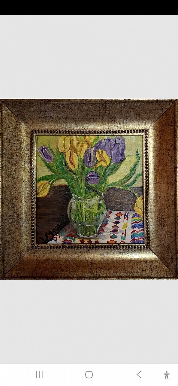 Tulips in a vase-Ligia Moya