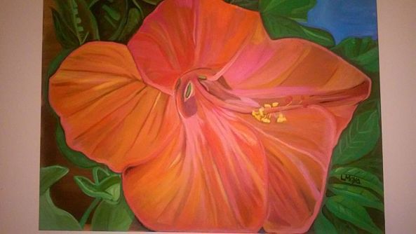 Large Hibiscus flower-Ligia Moya