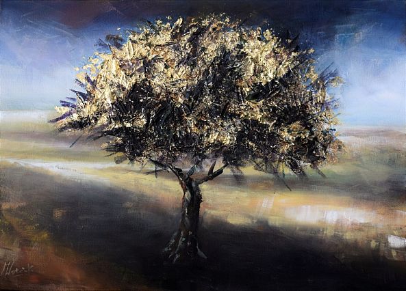 Beauty...Alone... oil tree-Magdalena  Wozniak-Melissourgaki